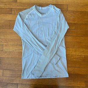 LULULEMON SWIFTLY TECH LONG SLEEVE - BLACK AND WHITE STRIPES